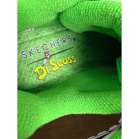 Skechers The Grinch Dr Seuss Shoes Women's 5 Youth 3 White Green Uno Rugged NWT - Picture 8 of 10